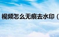 视频怎么无痕去水印（视频怎么无痕去水印）