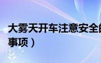 大雾天开车注意安全的说说（大雾天开车注意事项）