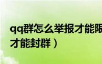 qq群怎么举报才能限制搜索（qq群怎么举报才能封群）