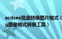 acdsee批量转换图片格式（acdsee破解版绿色版—— jpeg图像格式转换工具）
