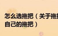 怎么选拖把（关于拖把日常知识小探讨怎样选自己的拖把）