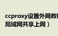 ccproxy设置外网教程（利用从ccproxy打造局域网共享上网）