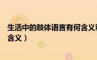 生活中的肢体语言有何含义和特点（生活中的肢体语言有何含义）