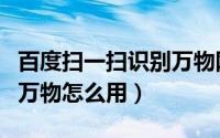 百度扫一扫识别万物网页版（百度扫一扫识别万物怎么用）