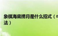 象棋海底捞月是什么招式（中国象棋基本杀法海底捞月 一走法）