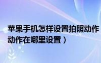 苹果手机怎样设置拍照动作（iPhone手机QQ点击头像拍拍动作在哪里设置）