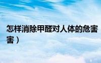 怎样消除甲醛对人体的危害（甲醛的危害 怎样消除甲醛的危害）