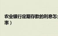 农业银行定期存款的利息怎么查（怎么查寻农业银行存款利率）
