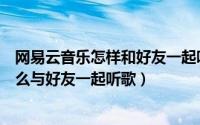 网易云音乐怎样和好友一起听（网易云音乐一起听在哪里怎么与好友一起听歌）