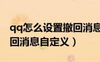 qq怎么设置撤回消息自定义（qq怎么设置撤回消息自定义）