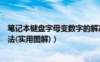 笔记本键盘字母变数字的解决方法（笔记本字母数字切换方法(实用图解)）