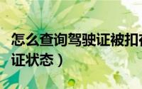 怎么查询驾驶证被扣在哪里了（怎么查询驾驶证状态）