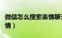 微信怎么搜索表情聊天记录（微信怎么搜索表情）