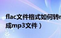 flac文件格式如何转mp3（怎么将flac文件转成mp3文件）