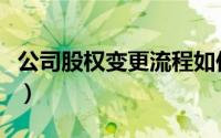公司股权变更流程如何走（公司股权变更流程）