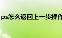 ps怎么返回上一步操作（ps怎么返回上一步）
