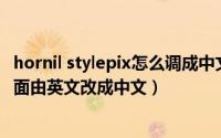 hornil stylepix怎么调成中文（如何将Hornil StylePix的界面由英文改成中文）