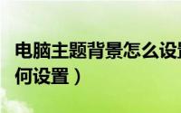 电脑主题背景怎么设置（电脑桌面背景主题如何设置）
