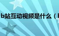 b站互动视频是什么（b站互动视频什么意思）