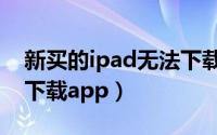 新买的ipad无法下载软件（新买的ipad无法下载app）