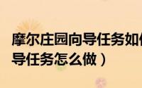 摩尔庄园向导任务如何摆向导桌（摩尔庄园向导任务怎么做）