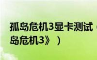 孤岛危机3显卡测试（你的显卡颤抖了吗《孤岛危机3》）