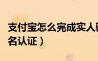 支付宝怎么完成实人验证（支付宝怎么完成实名认证）