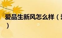 爱品生新风怎么样（爱品生新风系统施工方案）