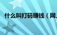 什么叫打码赚钱（网上怎么进行打码赚钱）