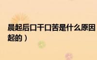 晨起后口干口苦是什么原因（晨起床口干口苦是什么原因引起的）