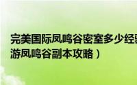 完美国际凤鸣谷密室多少经验（完美世界手游凤鸣谷怎么过游凤鸣谷副本攻略）