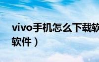 vivo手机怎么下载软件（vivo手机怎么下载软件）
