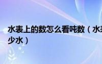 水表上的数怎么看吨数（水表怎么看吨数水表怎么看用了多少水）