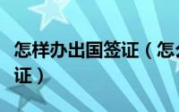 怎样办出国签证（怎么在网上快速办理出国签证）