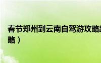 春节郑州到云南自驾游攻略路线（春节郑州到云南自驾游攻略）