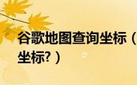 谷歌地图查询坐标（google map怎么查看坐标?）