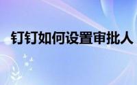 钉钉如何设置审批人（钉钉如何设置浮窗）
