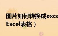 图片如何转换成excel文档（图片如何转换成Excel表格）