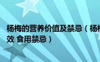 杨梅的营养价值及禁忌（杨梅怎么挑选 杨梅的营养价值和功效 食用禁忌）