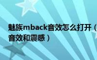 魅族mback音效怎么打开（如何打开魅族手机上的mBack音效和震感）
