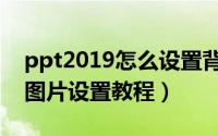 ppt2019怎么设置背景图片（ppt2019背景图片设置教程）