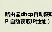 路由器dhcp自动获取ip地址（如何设置DHCP 自动获取IP地址）