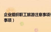 企业组织职工旅游注意事项有哪些（企业组织职工旅游注意事项）