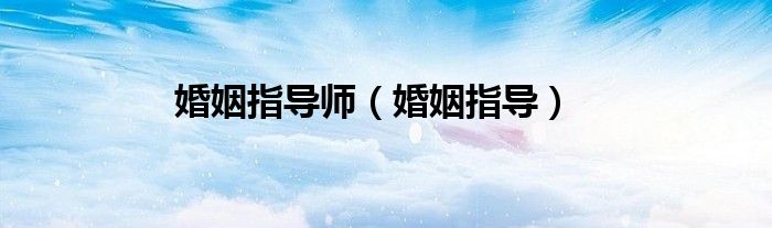 婚姻指导师（婚姻指导）