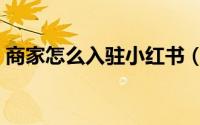 商家怎么入驻小红书（商家怎么入驻红喇叭）