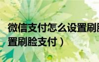 微信支付怎么设置刷脸支付（微信支付怎么设置刷脸支付）