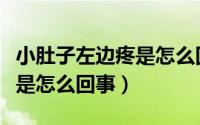 小肚子左边疼是怎么回事男的（小肚子左边疼是怎么回事）
