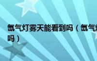 氙气灯雾天能看到吗（氙气灯雨雾天看不清您的色温选对了吗）