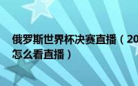 俄罗斯世界杯决赛直播（2018俄罗斯世界杯哪里直播 手机怎么看直播）
