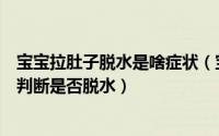 宝宝拉肚子脱水是啥症状（宝宝拉肚子脱水是什么症状如何判断是否脱水）